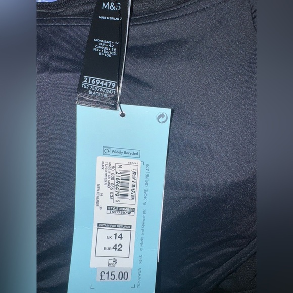 Black Women's Swim High waisted Bikini Set - Picture 8 of 8